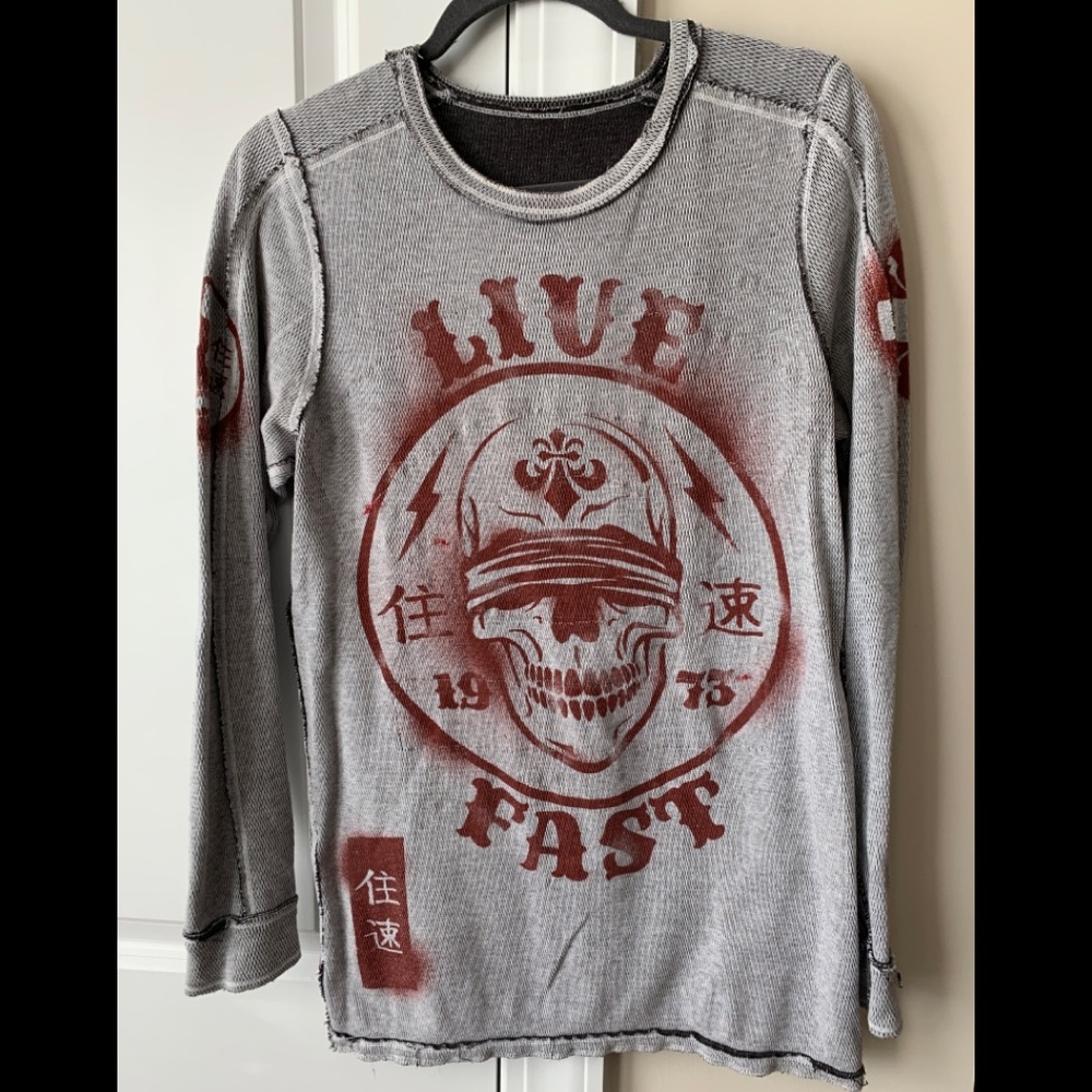 Men’s size L AFFLICTION  thermal long sleeve.